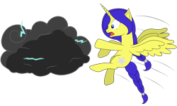 Size: 3700x2200 | Tagged: safe, artist:cloudy95, imported from derpibooru, oc, oc only, oc:star gazer, alicorn, pony, female, flying, high res, mare, simple background, solo, stormcloud, transparent background