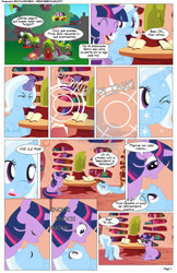 Size: 792x1224 | Tagged: safe, artist:dekomaru, artist:raimundo1941, imported from derpibooru, trixie, twilight sparkle, pony, unicorn, comic, female, lesbian, mare, shipping, spanish, twixie