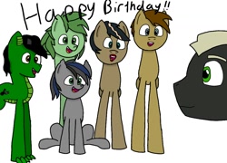 Size: 976x702 | Tagged: safe, artist:sketchlines, imported from derpibooru, oc, oc only, pony, happy birthday, simple background