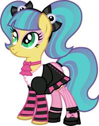 Size: 563x717 | Tagged: safe, artist:cloudy glow, artist:cloudyglow, imported from derpibooru, pixel pizazz, earth pony, pony, clothes, equestria girls ponified, female, mare, ponified, shoes, solo