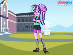 Size: 800x600 | Tagged: safe, imported from derpibooru, starlight glimmer, equestria girls, alternate hairstyle, female, shoes, sneakers, solo, starsue