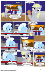 Size: 792x1224 | Tagged: safe, artist:dekomaru, artist:raimundo1941, imported from derpibooru, derpy hooves, trixie, pony, unicorn, comic, female, mare, spanish