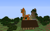 Size: 1440x900 | Tagged: safe, artist:mfg637, imported from derpibooru, applejack, pony, female, game screencap, house, minecraft, solo, statue