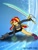 Size: 768x1024 | Tagged: safe, artist:ajrrhvk12, imported from derpibooru, sunset shimmer, equestria girls, belly button, boots, breasts, cleavage, clothes, female, gloves, midriff, motorcross, shoes, solo, sword, tanktop, weapon