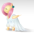 Size: 886x910 | Tagged: safe, artist:1human1, imported from derpibooru, fluttershy, pony, alternate hairstyle, clothes, dress, eyes closed, female, folded wings, profile, solo, standing, white dress