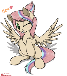 Size: 764x869 | Tagged: safe, artist:orang111, imported from derpibooru, oc, oc only, oc:sweet skies, pegasus, pony, sitting, solo