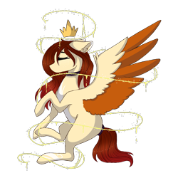 Size: 3217x3129 | Tagged: safe, artist:crazllana, imported from derpibooru, oc, oc only, oc:zara queen, pegasus, pony, crown, female, high res, jewelry, mare, regalia, simple background, solo, transparent background