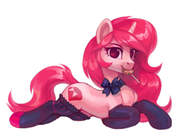 Size: 4000x3130 | Tagged: safe, artist:share dast, imported from derpibooru, oc, oc only, pony, unicorn, bowtie, candy, clothes, female, food, lollipop, mare, socks, solo