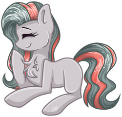 Size: 1104x1062 | Tagged: safe, artist:sketchyhowl, imported from derpibooru, oc, oc only, oc:rotten pie, earth pony, pony, chest fluff, female, mare, prone, simple background, solo, transparent background