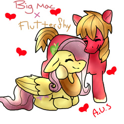 Size: 2000x2000 | Tagged: safe, artist:amjustadrawer, imported from derpibooru, big macintosh, fluttershy, pony, female, fluttermac, male, shipping, straight