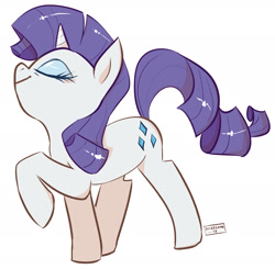 Size: 2192x2145 | Tagged: safe, artist:sharkam0, imported from derpibooru, rarity, pony, unicorn, cute, eyes closed, female, mare, profile, raribetes, simple background, solo, white background
