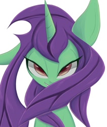 Size: 1079x1280 | Tagged: safe, artist:91o42, imported from derpibooru, oc, oc only, oc:possession, pony, unicorn, bust, female, mare, portrait, solo