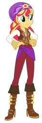 Size: 1701x4879 | Tagged: safe, artist:lifes-remedy, artist:remcmaximus, imported from derpibooru, sunset shimmer, equestria girls, movie magic, spoiler:eqg specials, absurd resolution, boots, clothes, female, high heel boots, pants, rubber boots, shoes, simple background, solo, sunshim, transparent background, vector