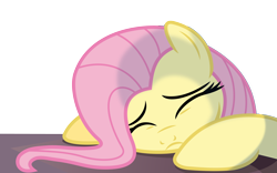 Size: 4800x3000 | Tagged: safe, artist:s.guri, imported from derpibooru, fluttershy, pony, boutique depression, cute, eyes closed, female, mare, sad, shyabetes, simple background, solo, tired, transparent background, vector