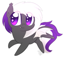 Size: 1065x974 | Tagged: safe, artist:siggie740, imported from derpibooru, oc, oc only, oc:nightwalker, bat pony, pony, chibi, cute, heart eyes, simple background, solo, transparent background, wingding eyes