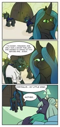 Size: 619x1290 | Tagged: safe, artist:ruthawesome19, imported from derpibooru, queen chrysalis, changeling, comic, dialogue, female, mother and daughter