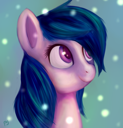 Size: 1344x1400 | Tagged: safe, artist:pegajane, imported from derpibooru, firefly, pony, bust, female, g1, portrait, snow, solo