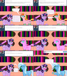 Size: 1600x1800 | Tagged: safe, artist:kendell2, imported from derpibooru, trixie, twilight sparkle, oc, oc:copycat, alicorn, pony, comic, female, lesbian, shipping, twilight sparkle (alicorn), twixie