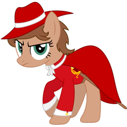 Size: 1024x1024 | Tagged: safe, alternate version, artist:peternators, imported from derpibooru, oc, oc only, oc:hera amore, oc:heroic armour, pony, unicorn, cape, clothes, eyelashes, female, hat, mare, red mage, rule 63, simple background, solo, sword, transparent background, weapon