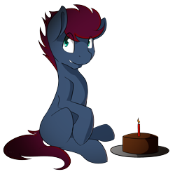 Size: 1656x1640 | Tagged: safe, artist:beardie, imported from derpibooru, oc, oc only, oc:punch sideiron, pony, birthday, candle, patreon reward, simple background, transparent background