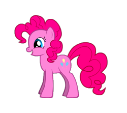 Size: 586x520 | Tagged: safe, artist:ra1nb0wk1tty, imported from derpibooru, pinkie pie, earth pony, pony, pony creator, female, mare, simple background, solo, transparent background