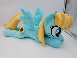 Size: 1586x1186 | Tagged: safe, artist:epicrainbowcrafts, imported from derpibooru, helia, pegasus, pony, beanie (plushie), irl, photo, plushie, prone, solo