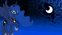 Size: 1920x1080 | Tagged: safe, artist:arterialblack716, artist:pantera000, artist:vladimirmacholzraum, edit, imported from derpibooru, princess luna, cutie mark, female, solo, vector, wallpaper, wallpaper edit