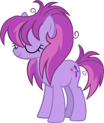 Size: 4592x5458 | Tagged: safe, artist:ironm17, imported from derpibooru, glitter spritz, earth pony, pony, honest apple, absurd resolution, eyes closed, female, messy mane, simple background, smiling, solo, transparent background, vector