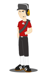 Size: 1800x2944 | Tagged: safe, artist:trungtranhaitrung, imported from derpibooru, equestria girls, crossover, equestria girls-ified, male, scout, simple background, solo, team fortress 2, transparent background