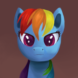 Size: 1500x1500 | Tagged: safe, artist:sycreon, imported from derpibooru, rainbow dash, pegasus, pony, bust, female, mare, portrait, solo