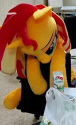 Size: 584x960 | Tagged: safe, artist:ec31314, artist:nekokevin, imported from derpibooru, sunset shimmer, pony, unicorn, irl, life size, photo, plushie