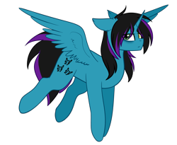 Size: 1752x1440 | Tagged: safe, artist:despotshy, imported from derpibooru, oc, oc only, oc:despy, alicorn, pony, female, flying, heterochromia, mare, race swap, simple background, solo, transparent background