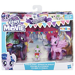 Size: 500x500 | Tagged: safe, imported from derpibooru, spike, tempest shadow, twilight sparkle, alicorn, dragon, my little pony: the movie, merchandise, official, princess parade, sparkles, toy, twilight sparkle (alicorn)