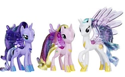 Size: 487x298 | Tagged: safe, imported from derpibooru, princess cadance, princess celestia, princess luna, pony, my little pony: the movie, female, irl, merchandise, official, photo, princess parade, toy