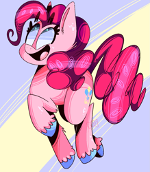 Size: 1155x1321 | Tagged: dead source, safe, artist:flutteringpie, imported from derpibooru, pinkie pie, earth pony, pony, cute, diapinkes, female, hooves, mare, open mouth, solo