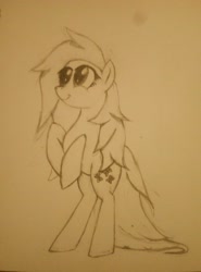 Size: 3104x4192 | Tagged: safe, artist:crazyparrot, imported from derpibooru, fluttershy, pony, female, solo, traditional art