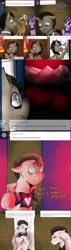 Size: 1500x5248 | Tagged: safe, artist:jitterbugjive, imported from derpibooru, doctor whooves, time turner, twilight sparkle, oc, oc:sandy hooves, earth pony, pegasus, pony, unicorn, ask discorded whooves, ask miss twilight sparkle, comic:ask motherly scootaloo, comic, crossover, discord whooves, doctor who, doctwi, female, male, miss twilight sparkle, shipping, straight, tardis, tardis console room, tardis control room, the doctor
