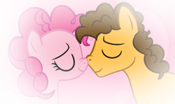 Size: 1532x904 | Tagged: safe, artist:alphys1547, imported from derpibooru, cheese sandwich, pinkie pie, pony, base used, boop, cheesepie, female, male, noseboop, nuzzling, shipping, straight