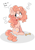 Size: 1280x1810 | Tagged: safe, artist:melissalulu, imported from derpibooru, pinkie pie, pony, behaving like a dog, bone, collar, dialogue, female, pony pet, puppy pie, sitting, solo, tongue out