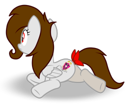 Size: 4200x3500 | Tagged: safe, alternate version, artist:rsa.fim, edit, imported from derpibooru, oc, oc only, oc:whisper hope, pegasus, pony, alternate clothes, alternate costumes, bow, correction, female, mare, mexican, prone, rear view, red eyes, ribbon, simple background, solo, tail bow, tail wrap, transparent background, unitárium, vector