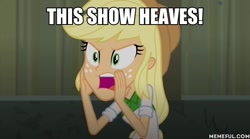 Size: 600x334 | Tagged: safe, edit, edited screencap, imported from derpibooru, screencap, applejack, equestria girls, rainbow rocks, ed edd n eddy, hands across ed, image macro, meme, memeful.com