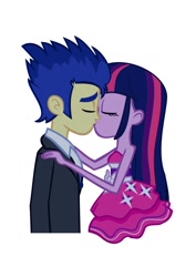 Size: 736x1040 | Tagged: safe, imported from derpibooru, flash sentry, twilight sparkle, human, equestria girls, female, flashlight, kiss on the lips, kissing, love, male, romance, shipping, straight