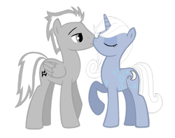 Size: 1007x793 | Tagged: safe, artist:silver dash, imported from derpibooru, oc, oc only, oc:moonbow, oc:silver dash, pegasus, pony, unicorn, base used, kissing, simple background, transparent background