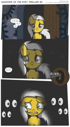 Size: 3000x5400 | Tagged: safe, artist:perfectblue97, imported from derpibooru, sunny daze, earth pony, pony, comic:shadows of the past, absurd resolution, comic, eyes in the dark, foal, prologue, vine