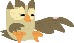 Size: 3585x2094 | Tagged: safe, artist:porygon2z, imported from derpibooru, owlowiscious, bird, owl, pony, crying, injured, male, simple background, solo, transparent background, vector