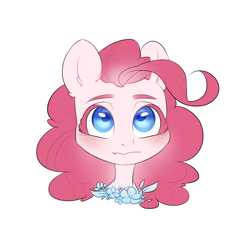 Size: 3000x3000 | Tagged: safe, artist:aphphphphp, imported from derpibooru, pinkie pie, earth pony, pony, bust, female, mare, portrait, simple background, solo, white background