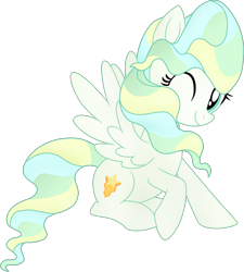 Size: 2061x2289 | Tagged: safe, artist:luckyclau, imported from derpibooru, vapor trail, pegasus, pony, cute, female, looking at you, mare, one eye closed, simple background, smiling, solo, transparent background, vaporbetes, wink