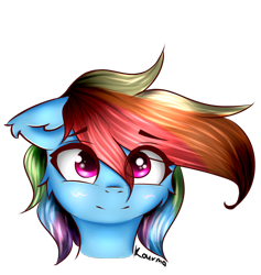 Size: 854x899 | Tagged: safe, artist:kourma, imported from derpibooru, rainbow dash, pony, bust, female, looking at you, mare, simple background, smiling, solo, transparent background