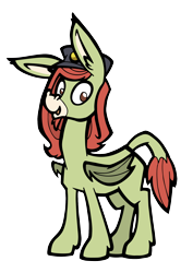 Size: 1462x2060 | Tagged: safe, artist:toonbat, imported from derpibooru, oc, oc only, oc:toonbat, bat pony, mule, pony, beard, cap, facial hair, hat, male, solo, youtube link