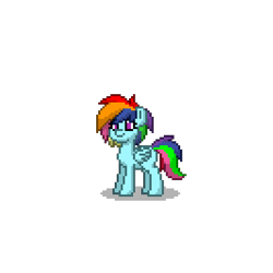 Size: 400x400 | Tagged: safe, imported from derpibooru, oc, oc only, oc:rainbow sparkle, pegasus, pony, pony town, blank flank, female, filly, pixel art, simple background, solo, transparent background